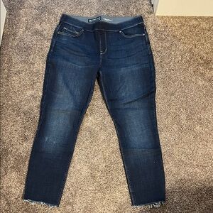 Lee Dark Indigo Cropped Stretch Skinny Jeans